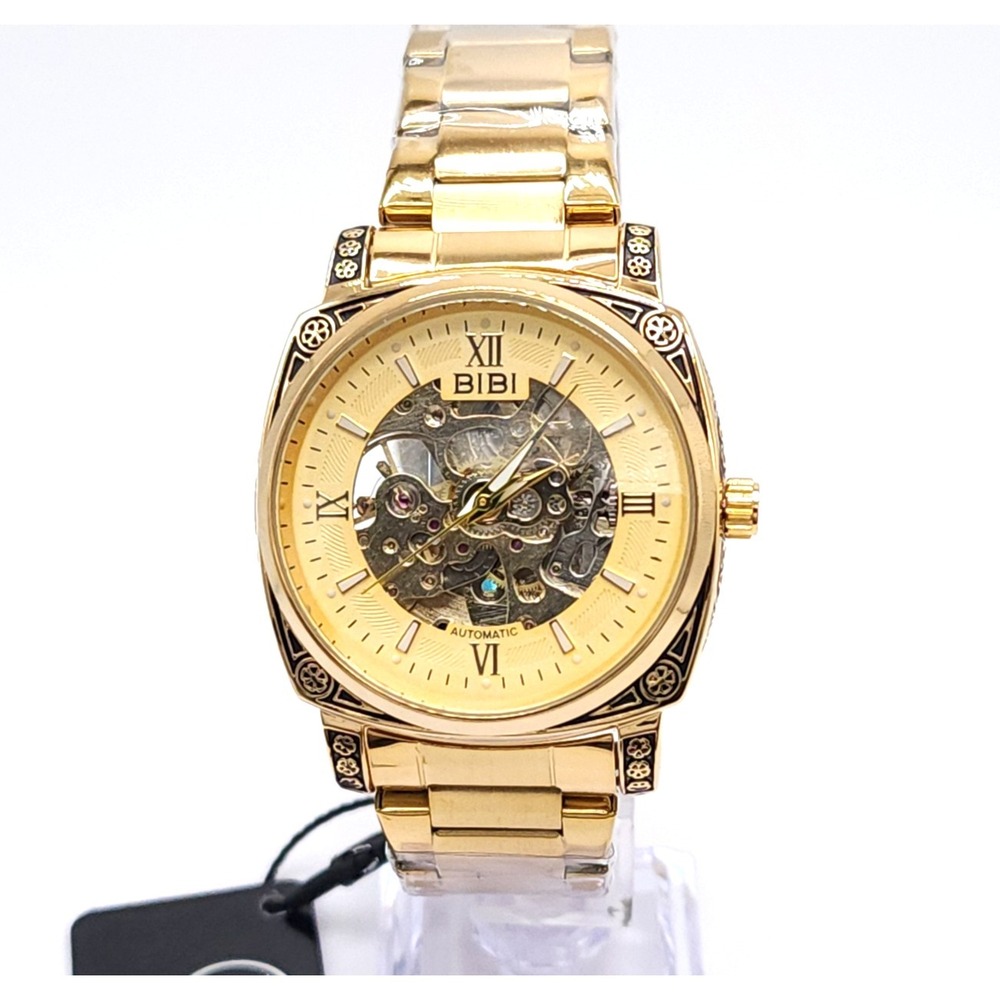 BIBI Automatic Skeleton Gold Watch 41.5mm - Picture 3 of 17